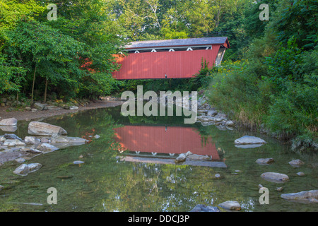 Everett Road ponte coperto in Cuyahoga Valley National Park in Ohio negli Stati Uniti Foto Stock