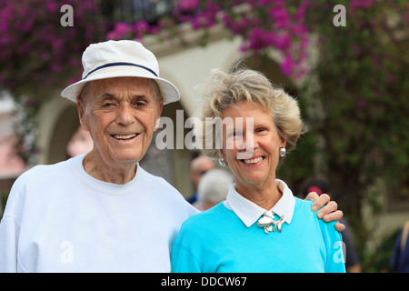 Coppia senior sorridente Foto Stock