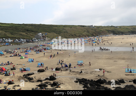 Whitesands Bay, St Davids, Pembrokeshire, il Galles, la Gran Bretagna, Regno Unito, Gran Bretagna, Europa Foto Stock