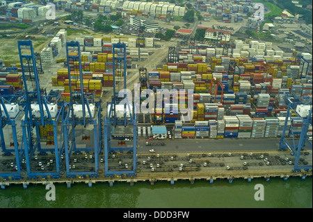 Una veduta aerea del porto di Balboa, a Panama il west coast. Foto Stock