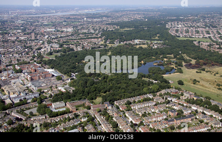 Vista Aerea della Foresta di Epping a nord-est di Londra Foto Stock
