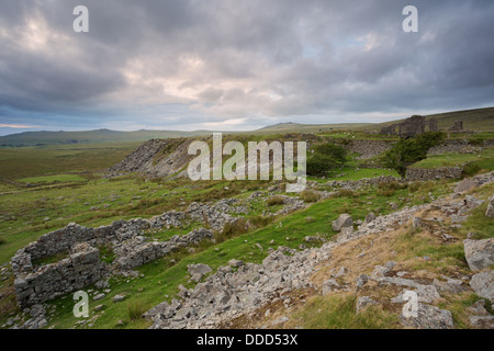 Le rovine di Cava Foggintor Parco Nazionale di Dartmoor Devon UK Foto Stock