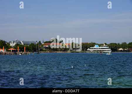 Lago di Starnberg Starnberg, Starnberger See, Baviera, Baviera, Germania Foto Stock