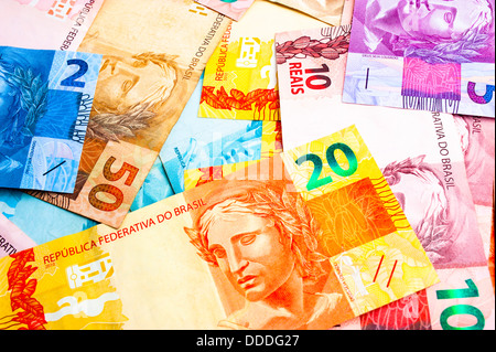 Real brasiliano nuova moneta . Foto Stock