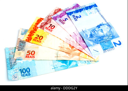 Real brasiliano nuova moneta . Foto Stock