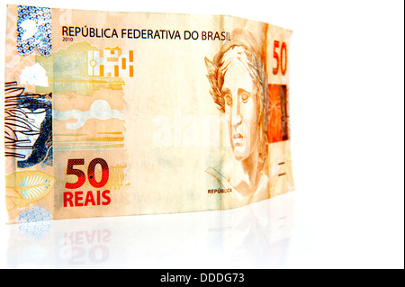 50 BRL - real brasiliano nuova moneta . Foto Stock