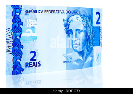 2 BRL - real brasiliano nuova moneta . Foto Stock