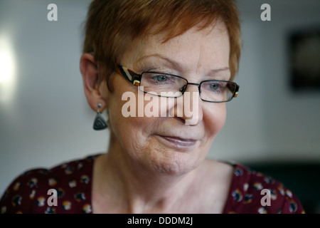 Heather Brown che ha organizzato il "Donne contro la chiusura di sedi estrattive' durante i lunghi anni di sciopero. Foto Stock