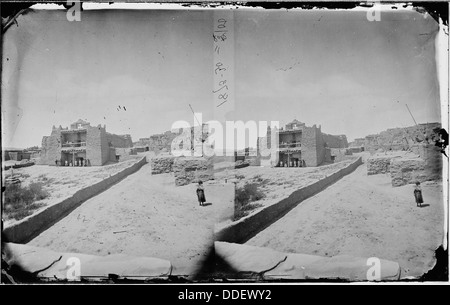 Vecchia chiesa della Missione, Pueblo di Zuni, New Mexico 1873, costruito 1776 519766 Foto Stock