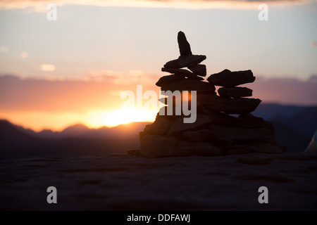 Sedona Cairn Rock palificazioni Aeroporto Vortex Sedona in Arizona Foto Stock