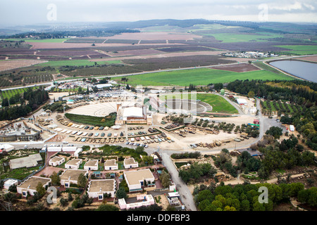 Vista aerea del mandato Latron stazione di polizia ora blindato IDF Corps Museum Foto Stock