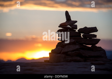 Sedona Cairn Rock palificazioni Aeroporto Vortex Sedona in Arizona Foto Stock