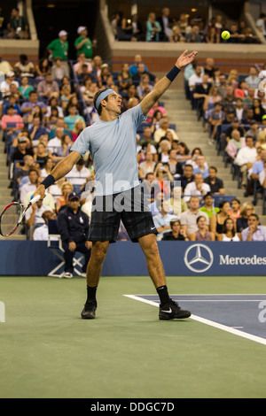 Juan Martin Del Porto (ARG) competono al 2013 US Open Tennis Championships Foto Stock