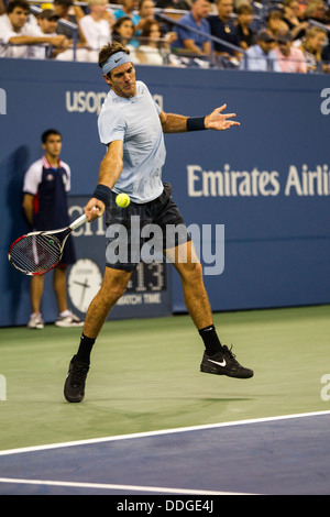 Juan Martin Del Porto (ARG) competono al 2013 US Open Tennis Championships Foto Stock