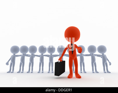 Business leader del team, boss concept Foto Stock