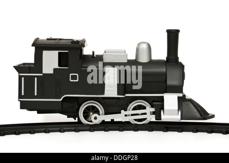 Vintage è azionato a batteria modello locomotore ferroviario, parte di un completo set di treno Foto Stock