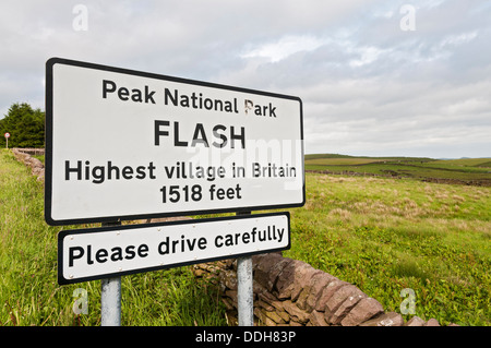 Gran Bretagna, Inghilterra, Staffordshire, Peak District, Flash Village, villaggio più alto in Inghilterra firmano Foto Stock