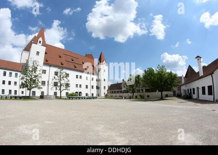 Germania: il cortile del Castello Nuovo a Ingolstadt Foto Stock