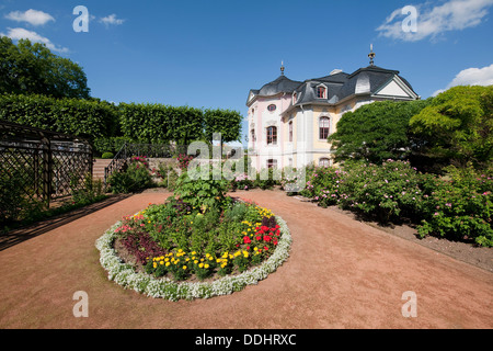 Rokokoschloss castello e giardini, Dornburger Schloesser castelli Foto Stock