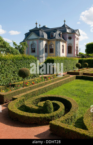 Rokokoschloss castello e giardini, Dornburger Schloesser castelli Foto Stock