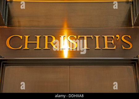 Il logo, scritte, casa d'aste Christie's Foto Stock