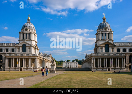 Old Royal naval College e la casa della regina, greenwich Foto Stock