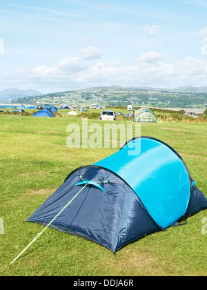 Tenda singola sul campeggio REGNO UNITO Foto Stock