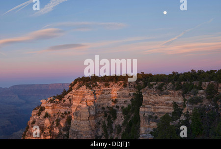 Tramonto a Yaki Point, il Parco Nazionale del Grand Canyon, Arizona Foto Stock