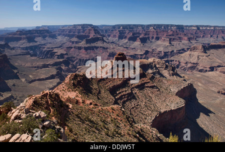 Vista della cresta di cedro dal Ooh Aah punto sulla Kaibab Trail, il Parco Nazionale del Grand Canyon, Arizona Foto Stock