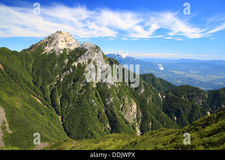 Giappone Alpi Mt. Kaikomagatake in estate, Yamanashi, Giappone Foto Stock