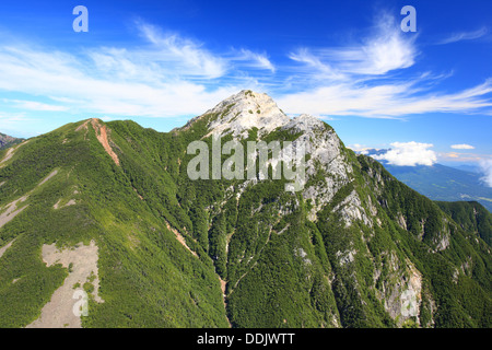 Giappone Alpi Mt. Kaikomagatake in estate, Yamanashi, Giappone Foto Stock