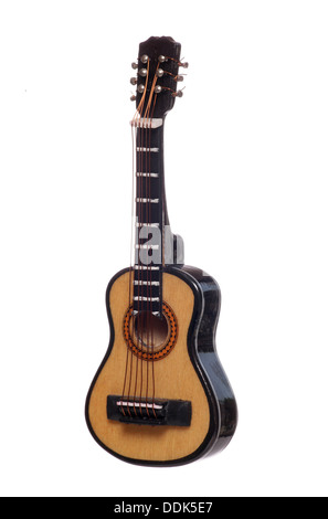 Miniatura chitarra acustica studio ritaglio Foto Stock