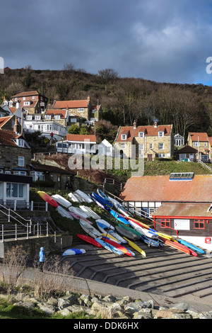 Runswick Bay vicino a Whitby, North Yorkshire Coast Foto Stock