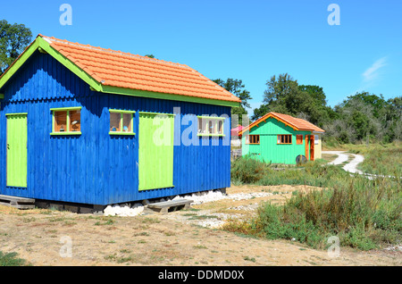 Fort Royer, Boyardville, sito ostriecole, ostricoltura Harbour, sull'isola di Oleron,Charente Maritime, Francia Foto Stock