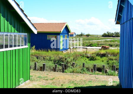 Fort Royer, Boyardville, sito ostriecole, ostricoltura Harbour, sull'isola di Oleron,Charente Maritime, Francia Foto Stock