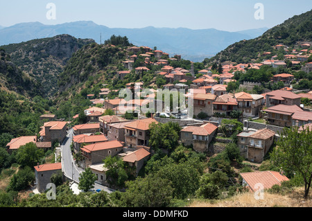 Il villaggio di Stemnitsa, in Arcadia, Peloponneso centrale, Grecia. Foto Stock