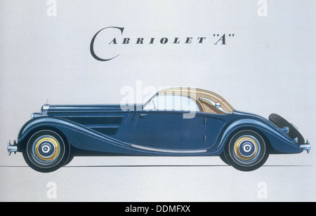 Poster pubblicitari Mercedes-Benz Cars, 1939. Artista: sconosciuto Foto Stock