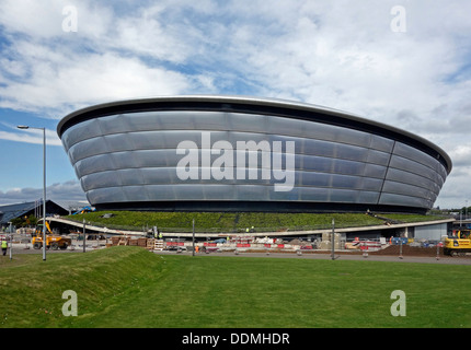 Costruzione quasi completo della nuova Scottish National Arena (l'Hydro) al SECC a Glasgow Scozia Scotland Foto Stock
