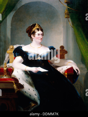 Carolina di Brunswick, Consorte del Sig. Giorgio IV, 1820. Artista: James Lonsdale Foto Stock