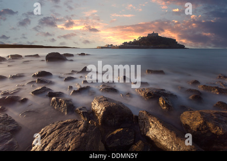 St Michaels Mount di sunrise Foto Stock