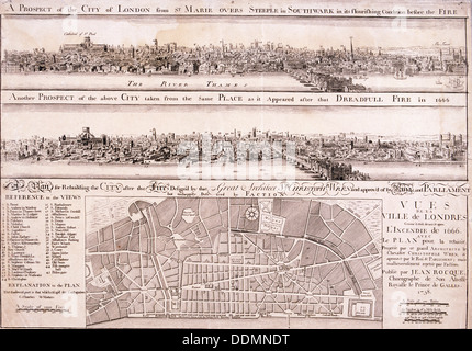 Mappa di Londra. Artista: Anon Foto Stock