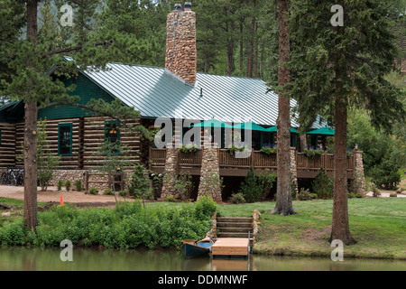 Lodge principale edificio, Broadmoor Ranch a valle di smeraldo, Colorado Springs, Colorado. Foto Stock