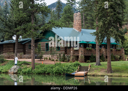 Lodge principale, Broadmoor Ranch a valle di smeraldo, Colorado Springs, Colorado. Foto Stock