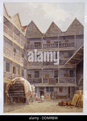 Disegno dello Stato Lottery, Coopers' Hall di Londra, 1826. Artista: Anon Foto Stock