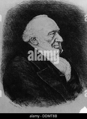 Sir Moses Montefiore (1784-1885), ebreo banchiere e filantropo. Artista: sconosciuto Foto Stock