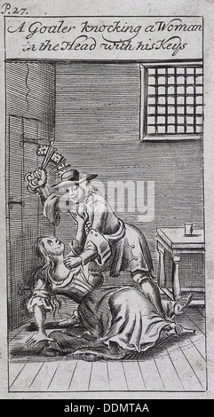 Prigione di flotta, Londra, 1691. Artista: Anon Foto Stock