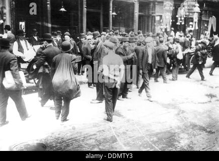 I venditori ambulanti ebraico sul lato est, New York, USA, 1890. Artista: sconosciuto Foto Stock