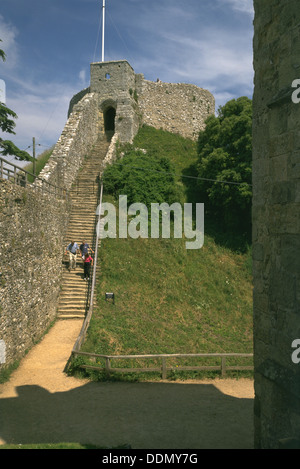 Il mantenere, Carisbrooke Castle, Isle of Wight, 1997. Artista: n. CORRIE Foto Stock