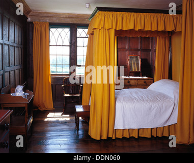 Camera da letto, Boscobel House, Shropshire, 1989. Artista: sconosciuto Foto Stock