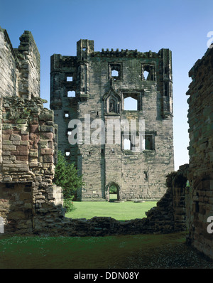 Hastings's Tower dal solare, Ashby de la Zouch Castle, Leicestershire, 1993. Artista: sconosciuto Foto Stock